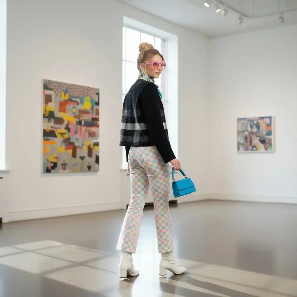 Vintage 90s Pendleton Ombre Plaid Wool Coat Dark Academia NWT L - Picture 3 of 14